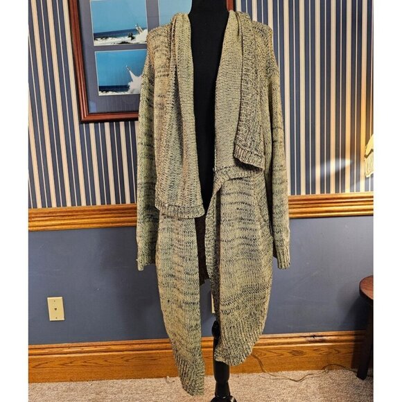 She + Sky Long Knit Cozy Loose Fit Cardigan Sweater. With Pockets. Size L - Picture 1 of 5